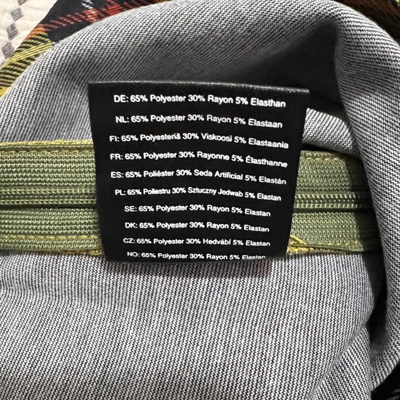 Plaid Yellow and Black Women's Skirt - Picture 6 of 8